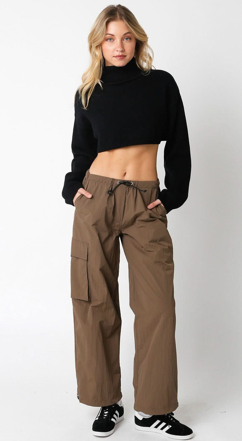 Cropped Turtleneck Sweater
