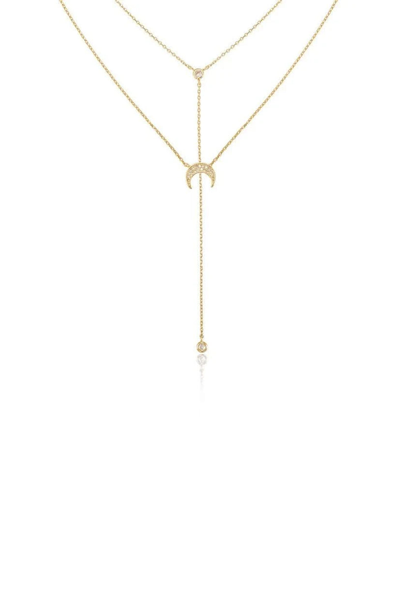 Layered Moon Necklace Set