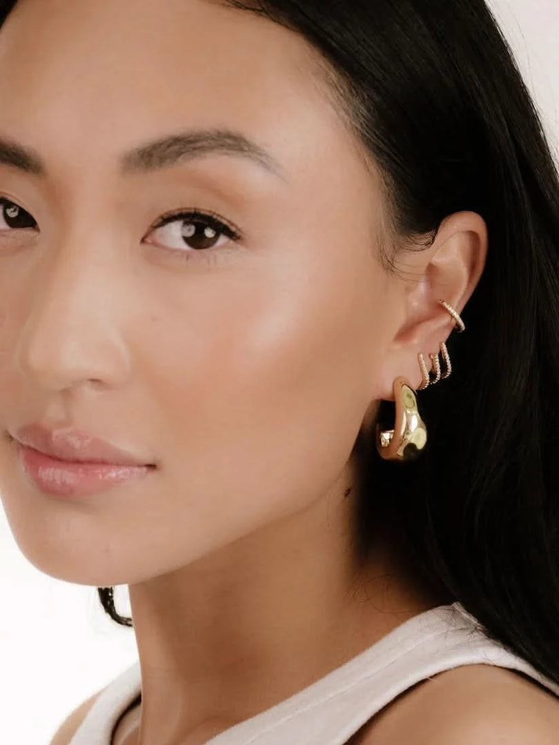 Gold and Crystal Wrap Earrings
