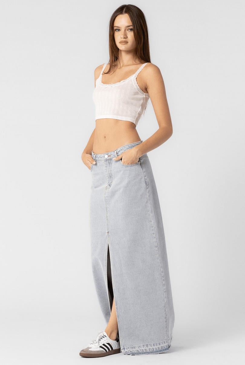 Denim Maxi Skirts