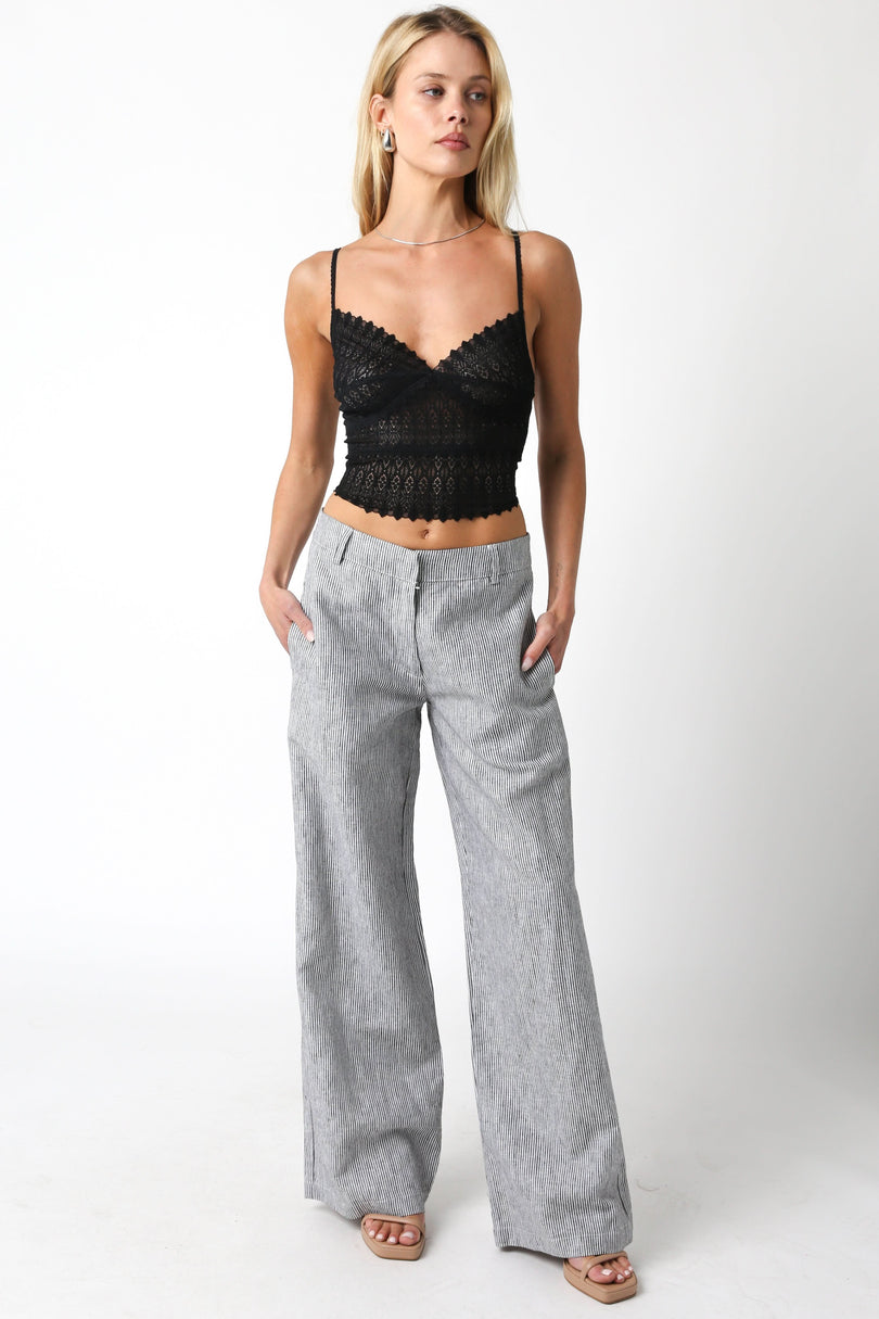 Black Lace Crop Top