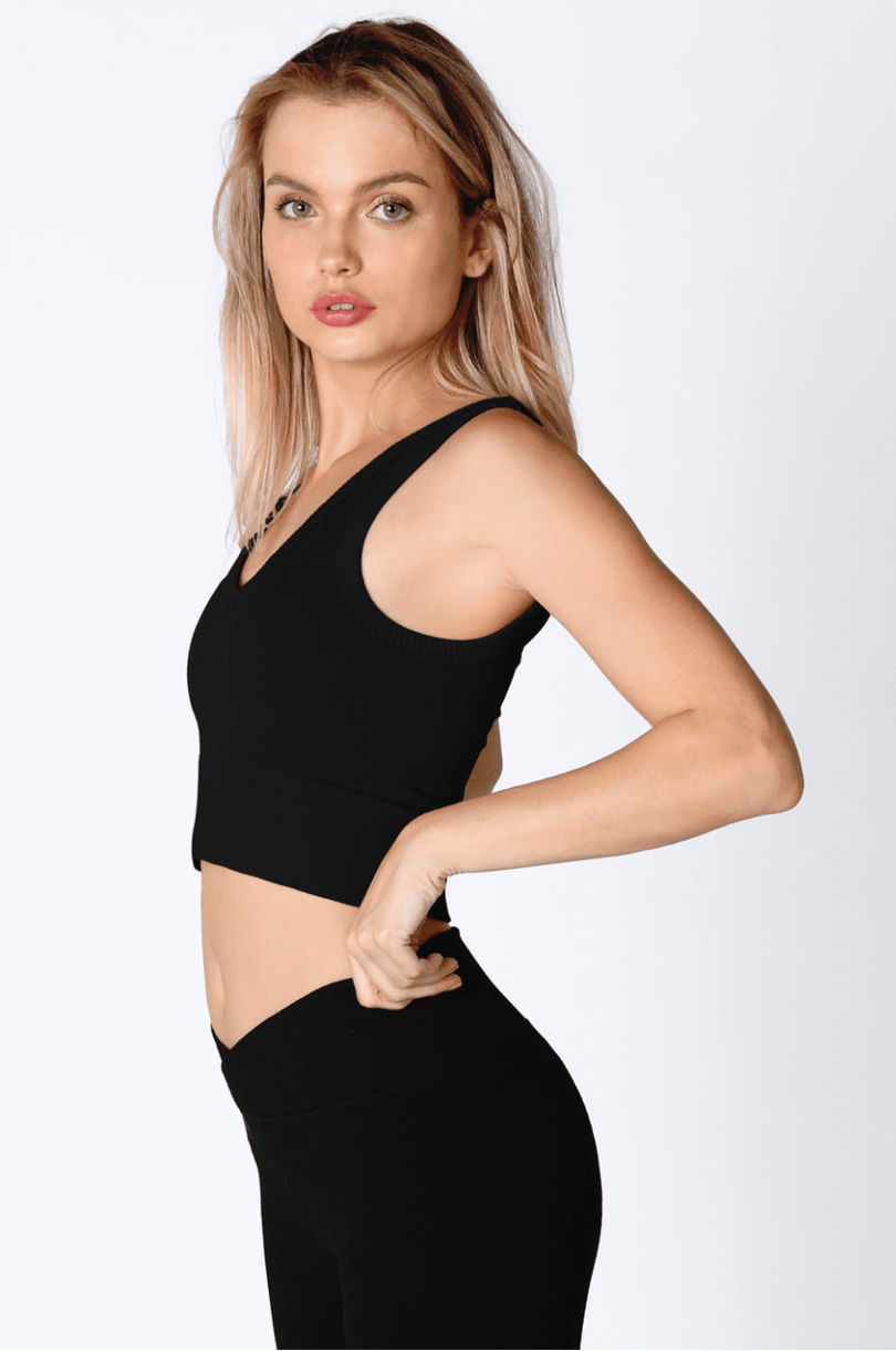 Black Crop Tops Casual