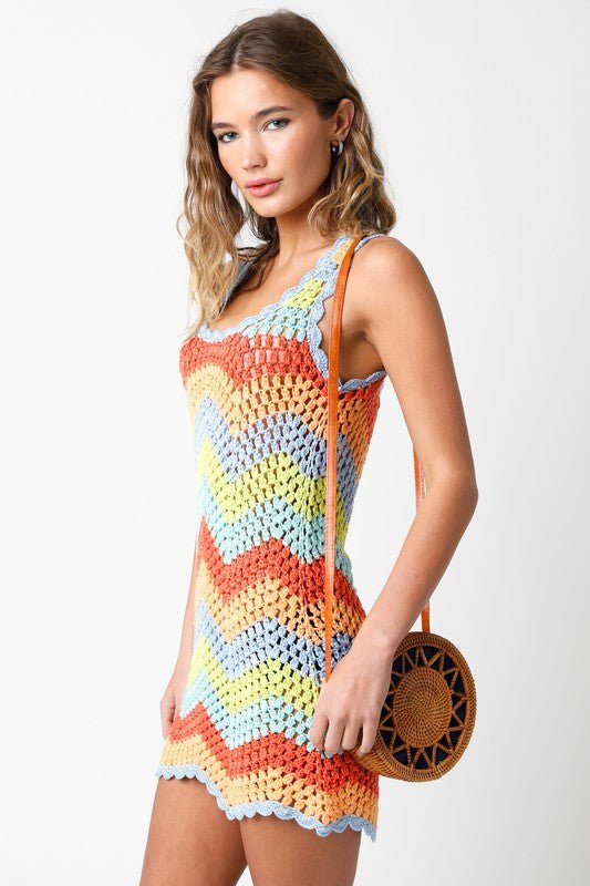 Crochet Mini Coverup Dress