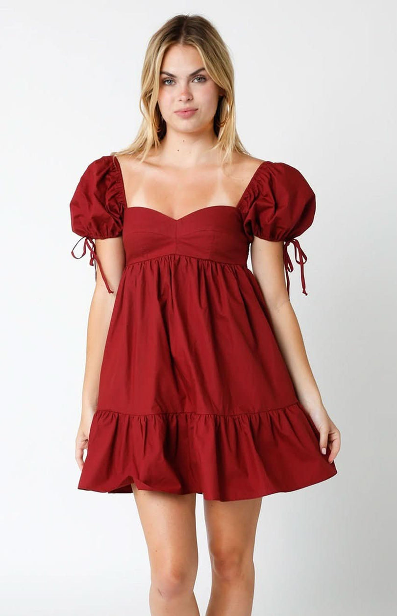 Jessie Berry Babydoll Mini Dress styled as a Valentine's Day Dress