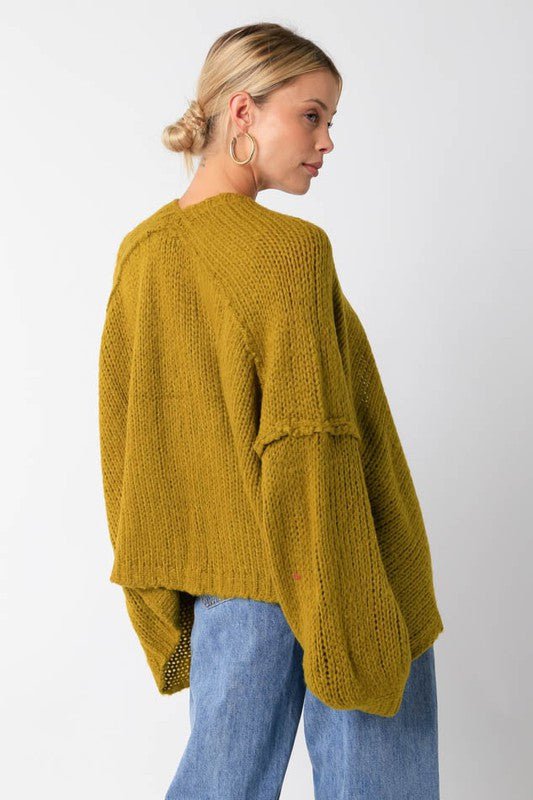 Olive Cardigan Sweater Womens
