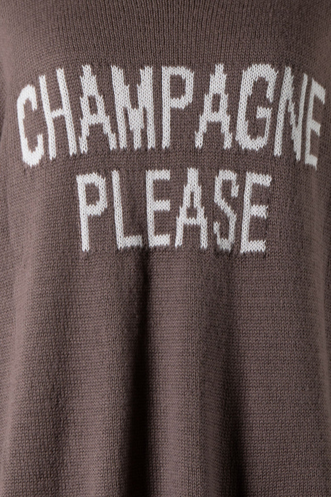 Oversized Champagne Please Graphic Sweater