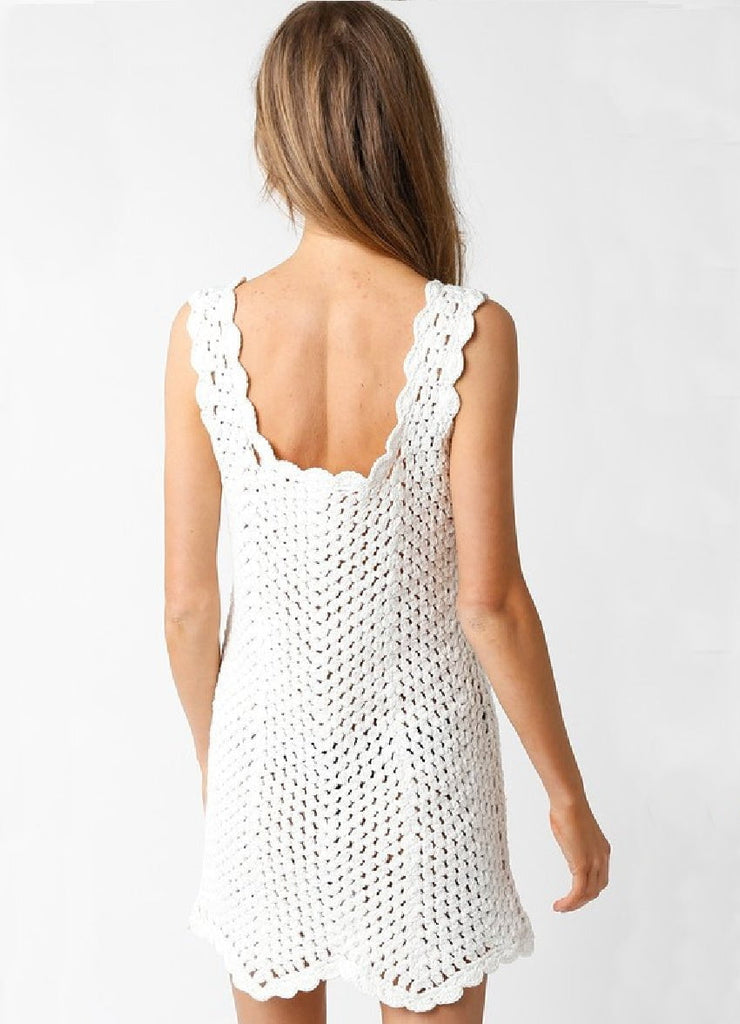 White Crochet Dresses
