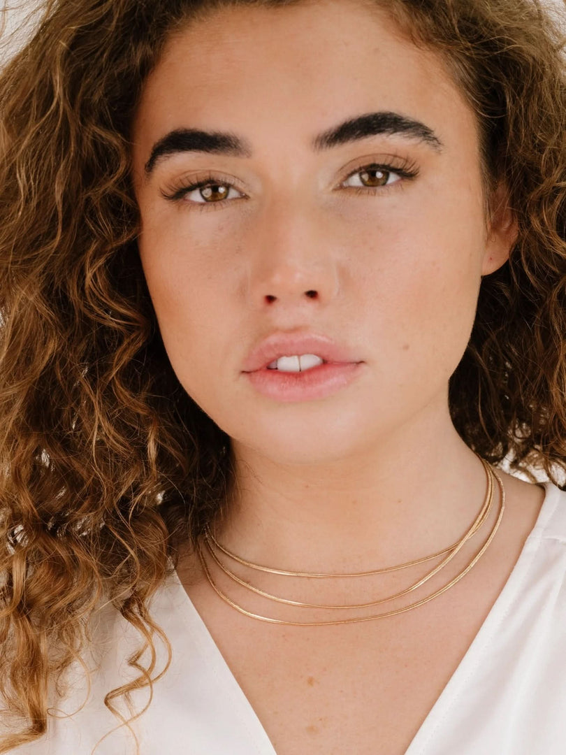 Womens gold snake chain necklace