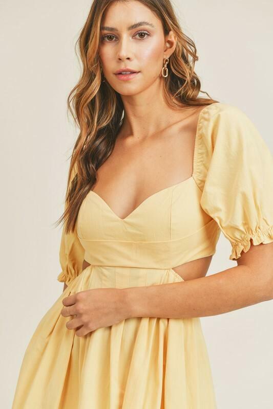 Yellow Babydoll Dress
