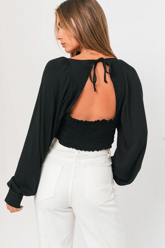 Cute Black Crop Tops