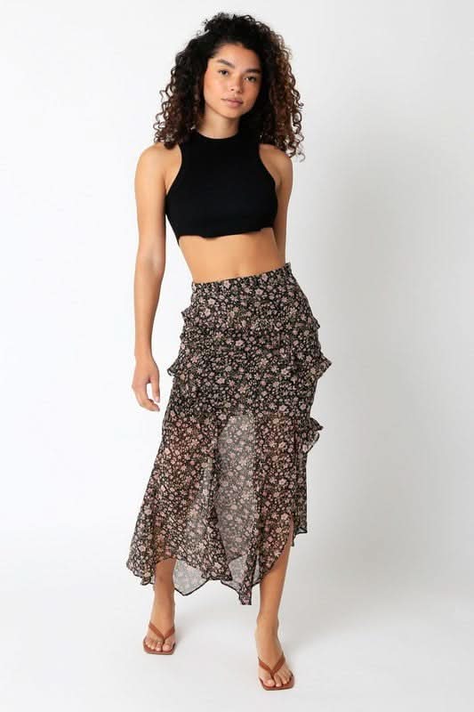 Floral Midi Skirts