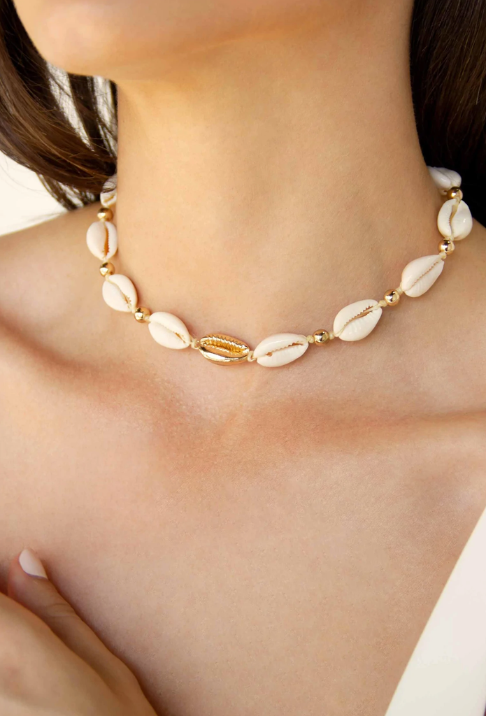 White Shell Choker Necklace