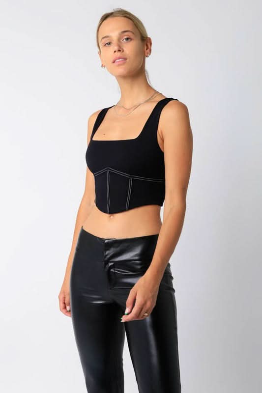 Black Sculpted Bustier