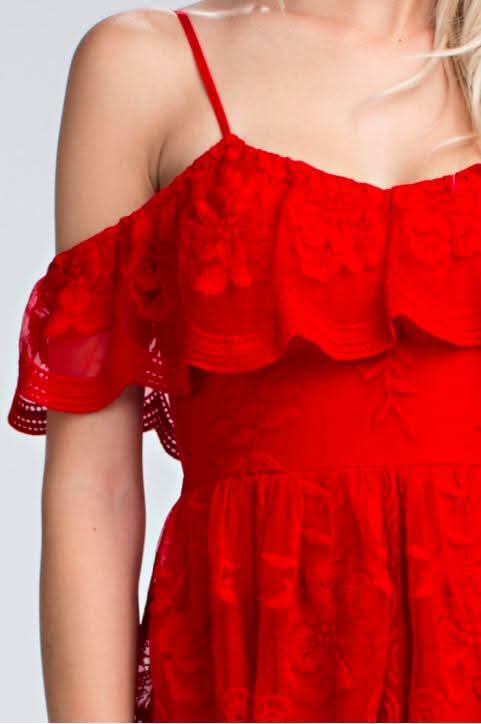 Red Off-the-Shoulder Dress