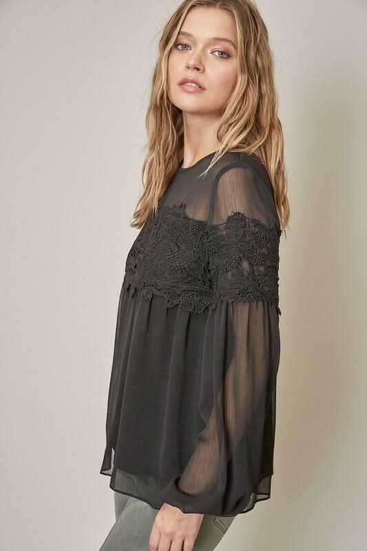 Black Lace Top