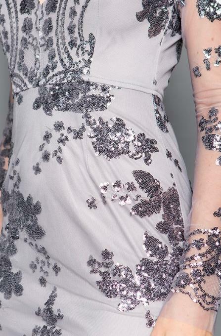 Long Sleeve Sequin Mini Dress