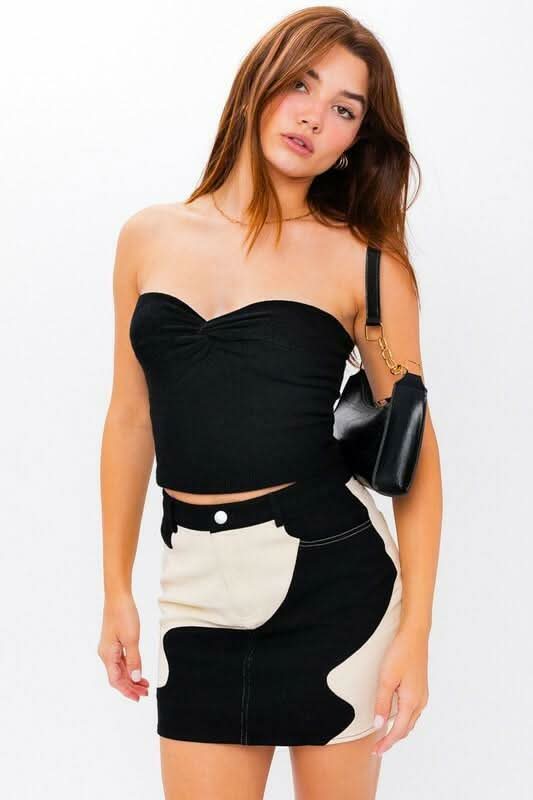 Black Sweater Tube Top