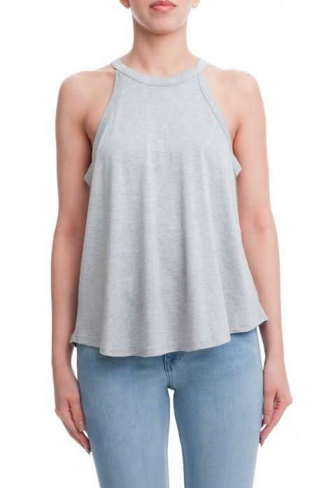 Lush Grey High Neck Tank Top