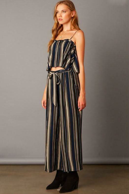 Striped Two-Piece Jumpsuit