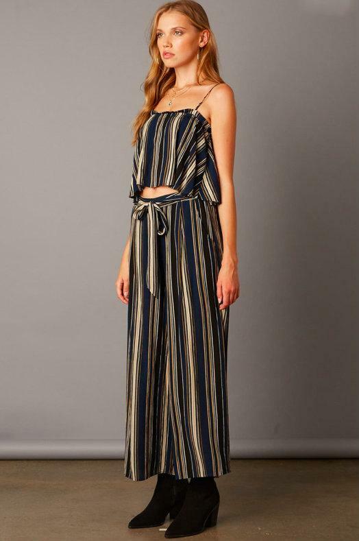 Striped Two-Piece Jumpsuit 