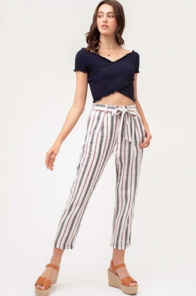 Boardwalk Black Smocked Crop Top -  BohoPink