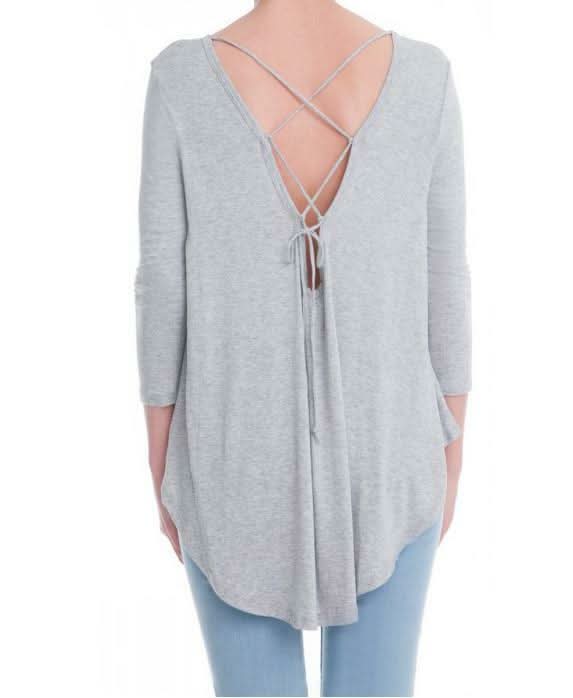 Lush Lace-Up Back Tee