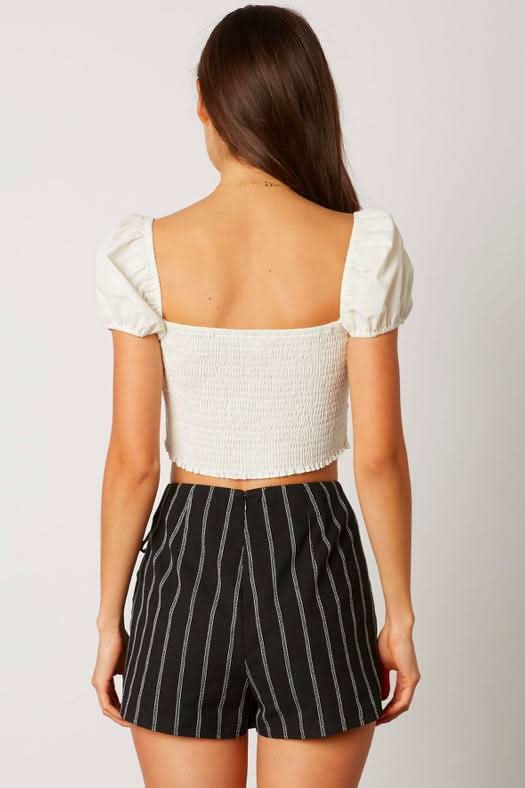 Get Ready Black Striped Skort -  BohoPink