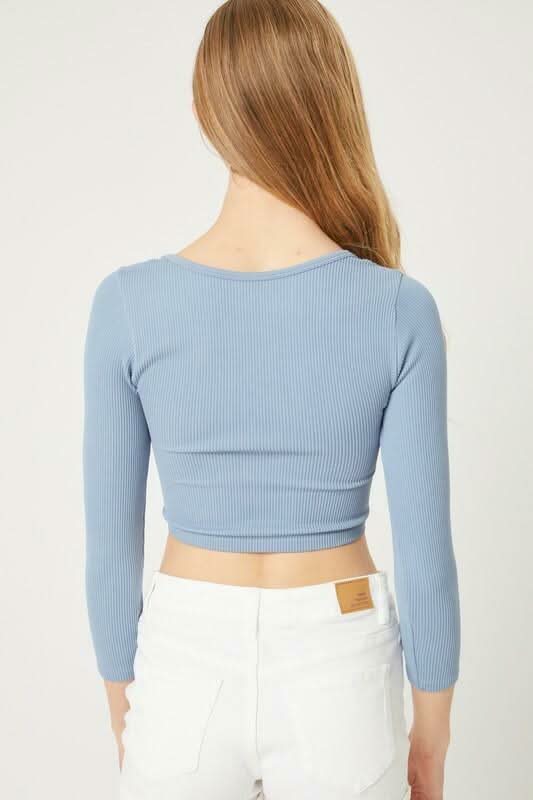 Blue Crop Top