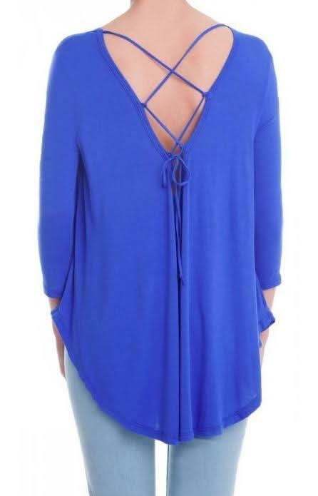 Lush Lace-Up Back Tee