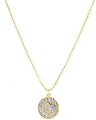 Blee Inara 18k Gold Plated and Rhodium Mixed Metal Letter Necklace -  BohoPink