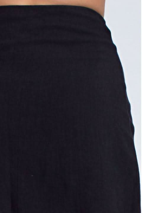 Black Linen Skirt