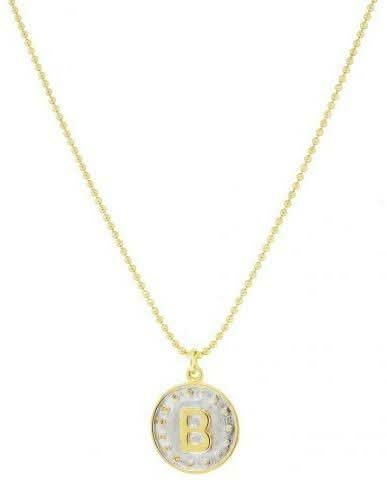 Blee Inara 18k Gold Plated and Rhodium Mixed Metal Letter Necklace -  BohoPink