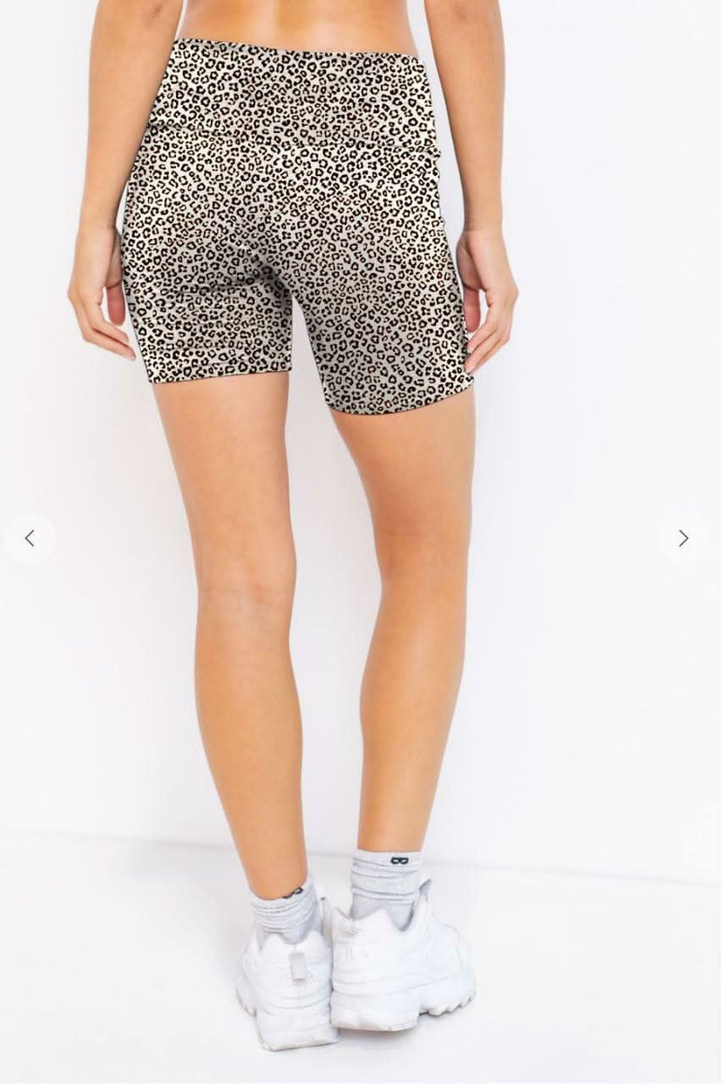Animal Print Biker Shorts