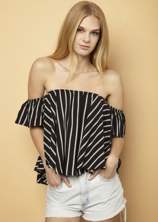 Striped Off-the-Shoulder Top