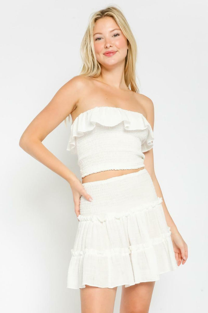 White Two-Piece Skater Dress