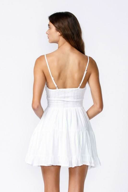 White Mini Dress - boho clothing boutique