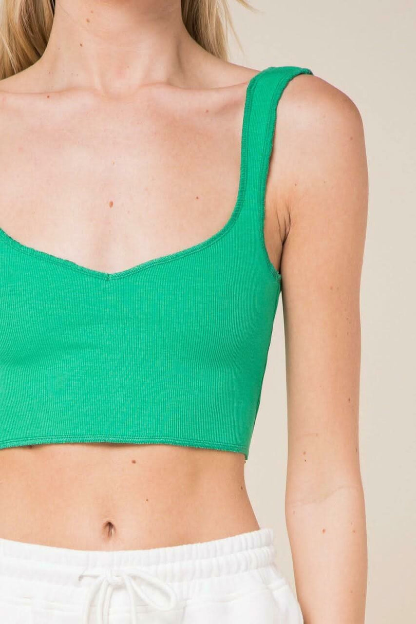 Sky To Moon On Your Mind Emerald Lake Sweetheart Crop Top