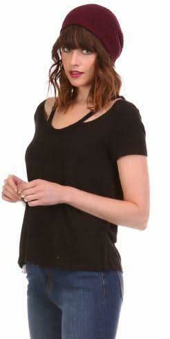 Black V Neck tee