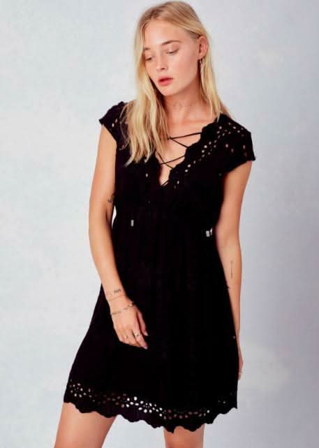 Black Eyelet Dress