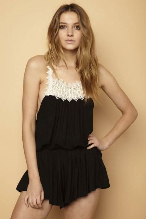 Women's Black Flowy Shorts