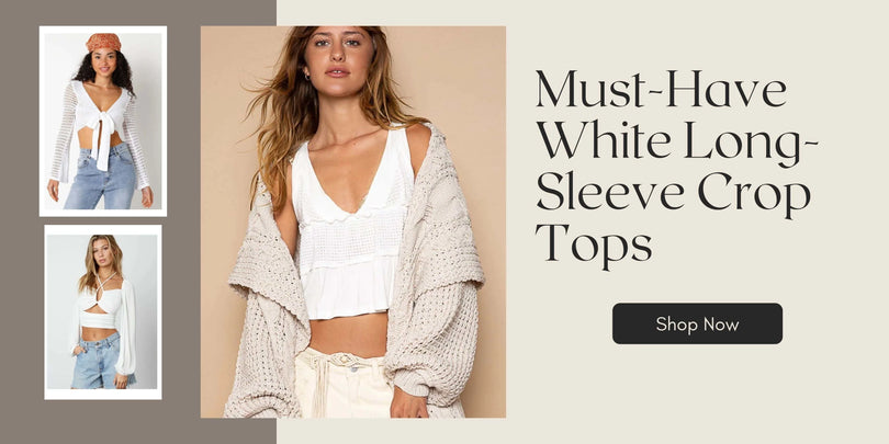 white crop top full sleeves