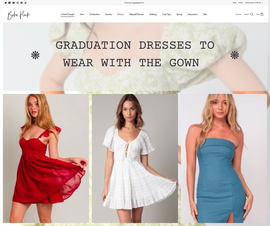 15 Stylish Graduation Dresses to Wear with the Gown You'll Absolutely - Boho Pink 15 Stylish Graduation Dresses to Wear with the Gown You'll Absolutely - Boho Pink