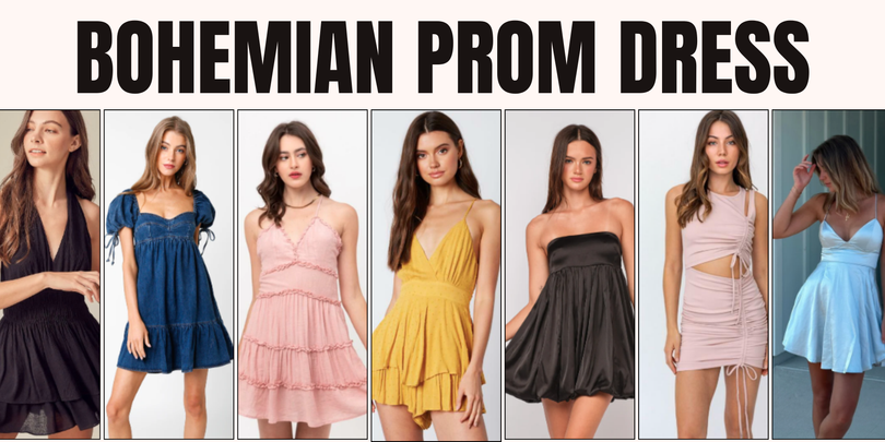 bohemian prom dress