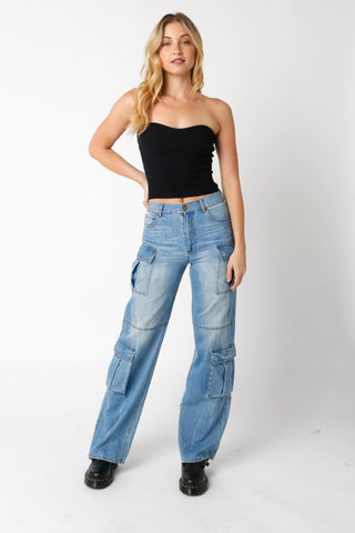 Black Sweater Tube Top