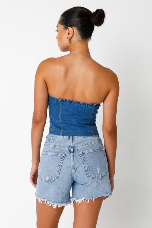Denim Tube Top