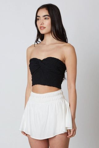 Candice Black Twist Tube Top - Side View