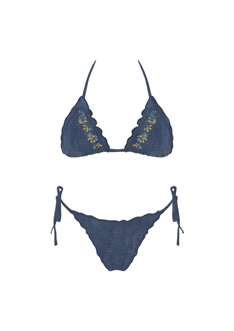 Denim Triangle Bikini