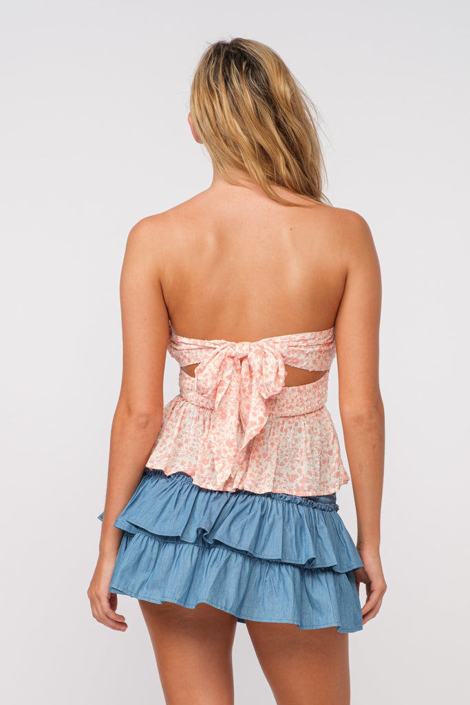 Floral Strapless Tops