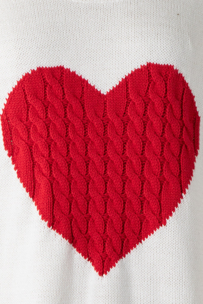 Crochet Red Heart Sweater