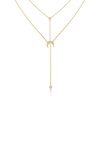 Layered Moon Necklace Set